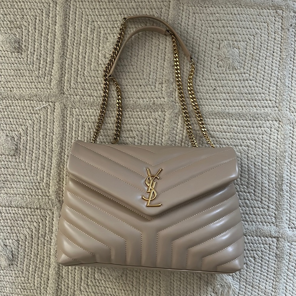 Jumbo real leather chain strap bag